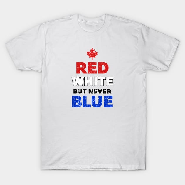 Red White but never Blue (Worn) T-Shirt by Roufxis